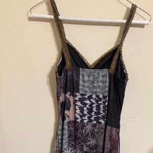 ROMWE Multicolor Patchwork Maxi Dress